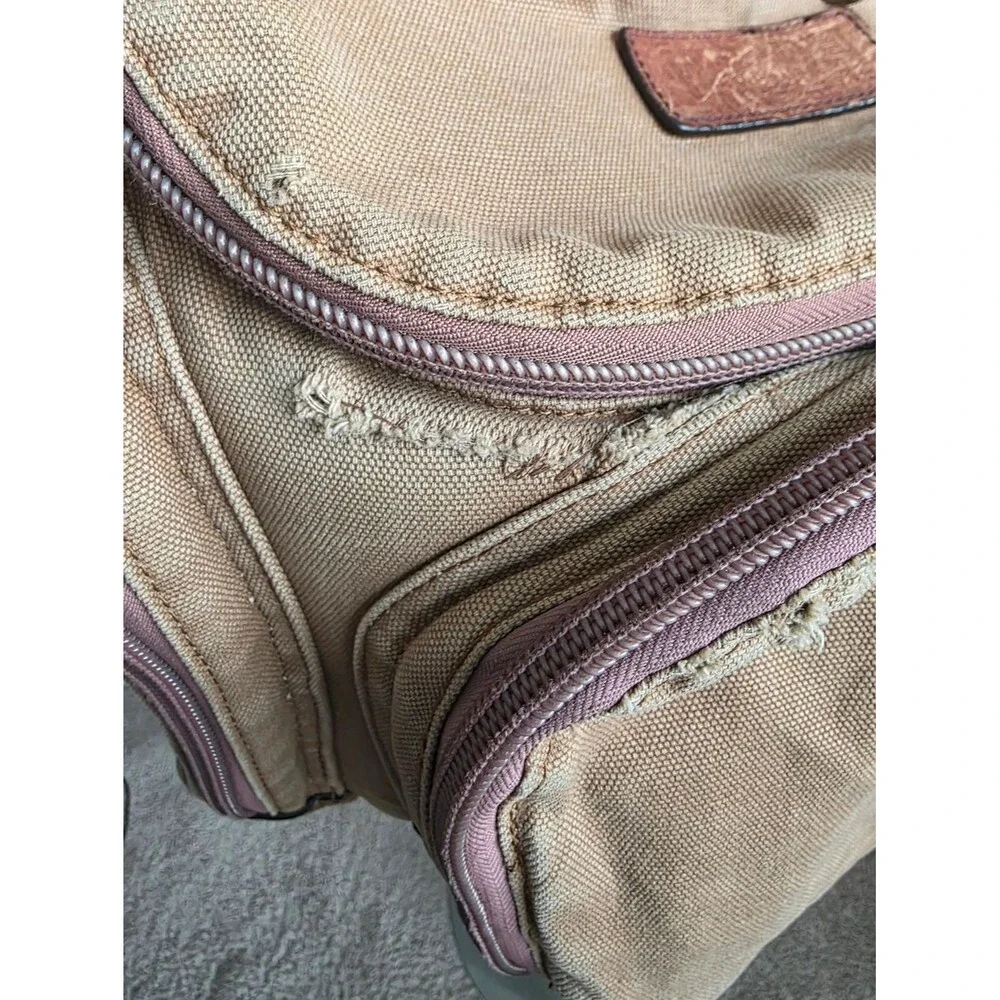 Duluth Heavy Duty Canvas Rugged Backpack Canvas/Leather Daypack Worn